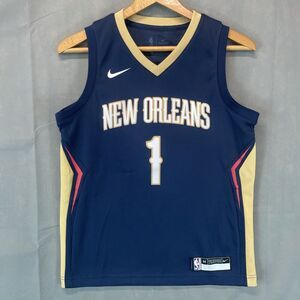 Nike YOUTH New Orleans Pelicans Zion Williamson #1 Authentic NBA JERSEY Medium